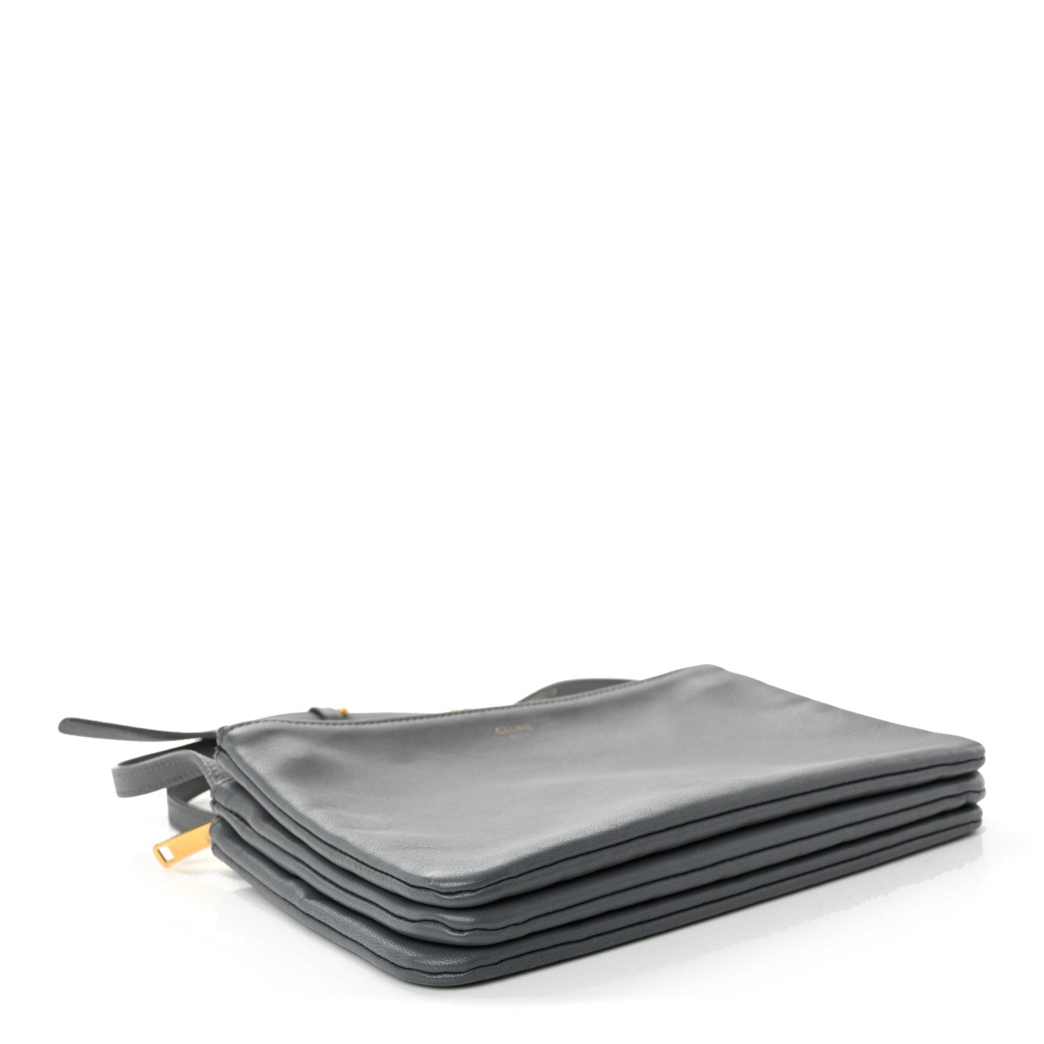 Lambskin Small Trio Crossbody Bag Medium Grey