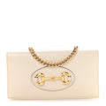Boarded Plutone Calfskin Horsebit 1955 Wallet On Chain Mystic White