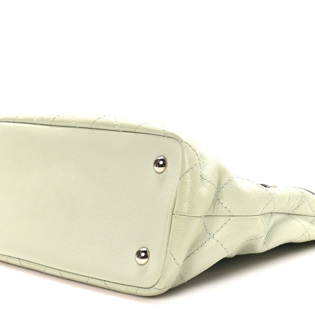 Grained Calfskin Shopping Fever Tote Green