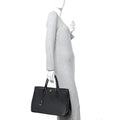 Saffiano Lux Large Tote Black