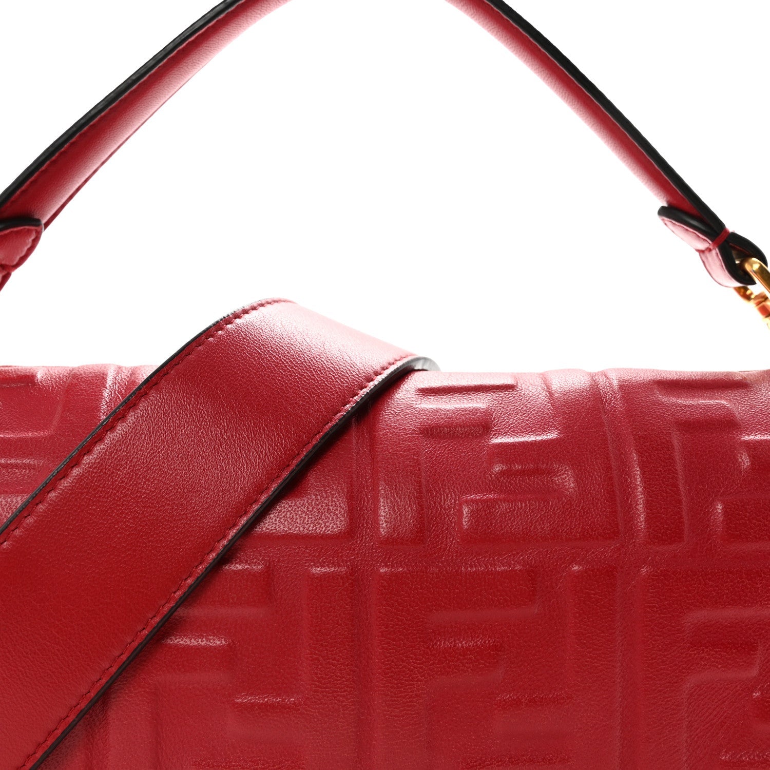 Nappa FF 1974 Embossed Baguette Fragola