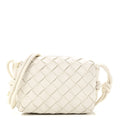 Nappa Intrecciato Mini Loop Camera Bag White