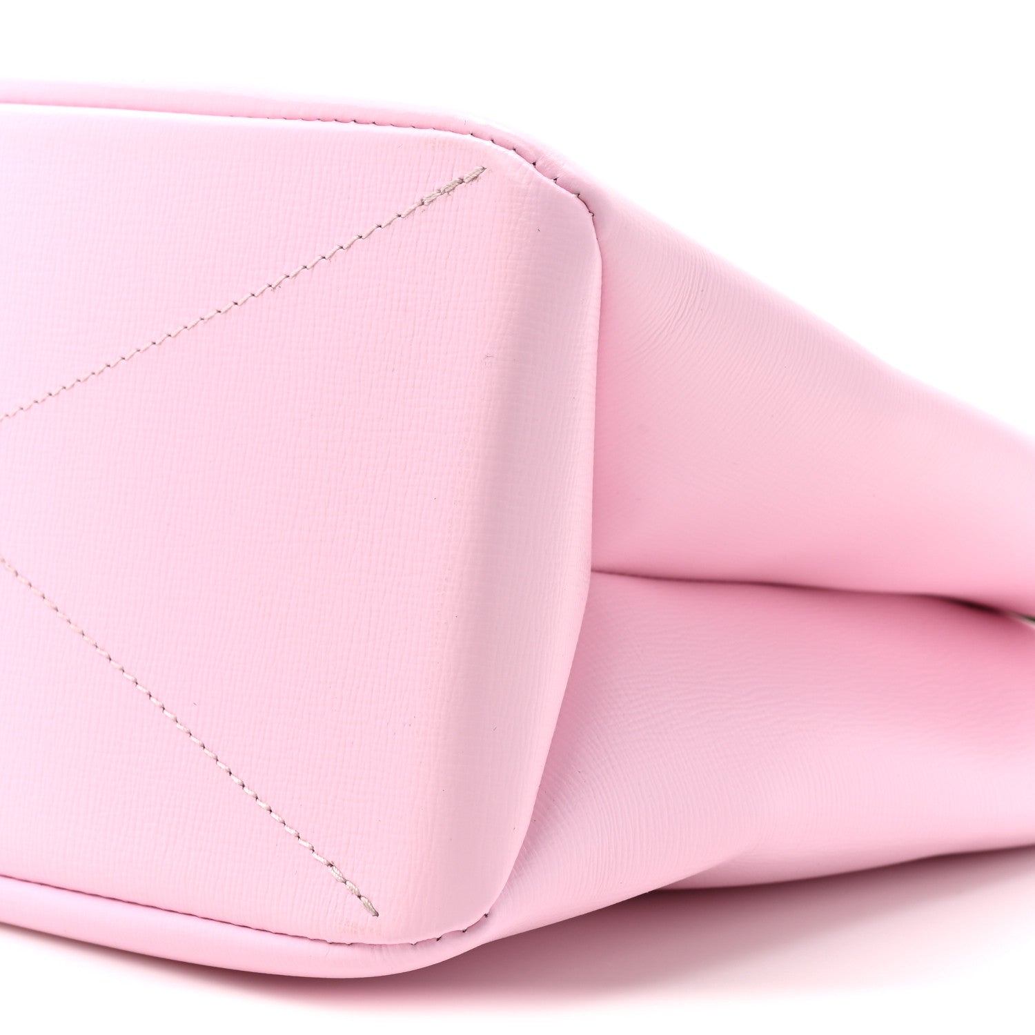 Calfskin Mini Shopper Tote Khaki Green Pink
