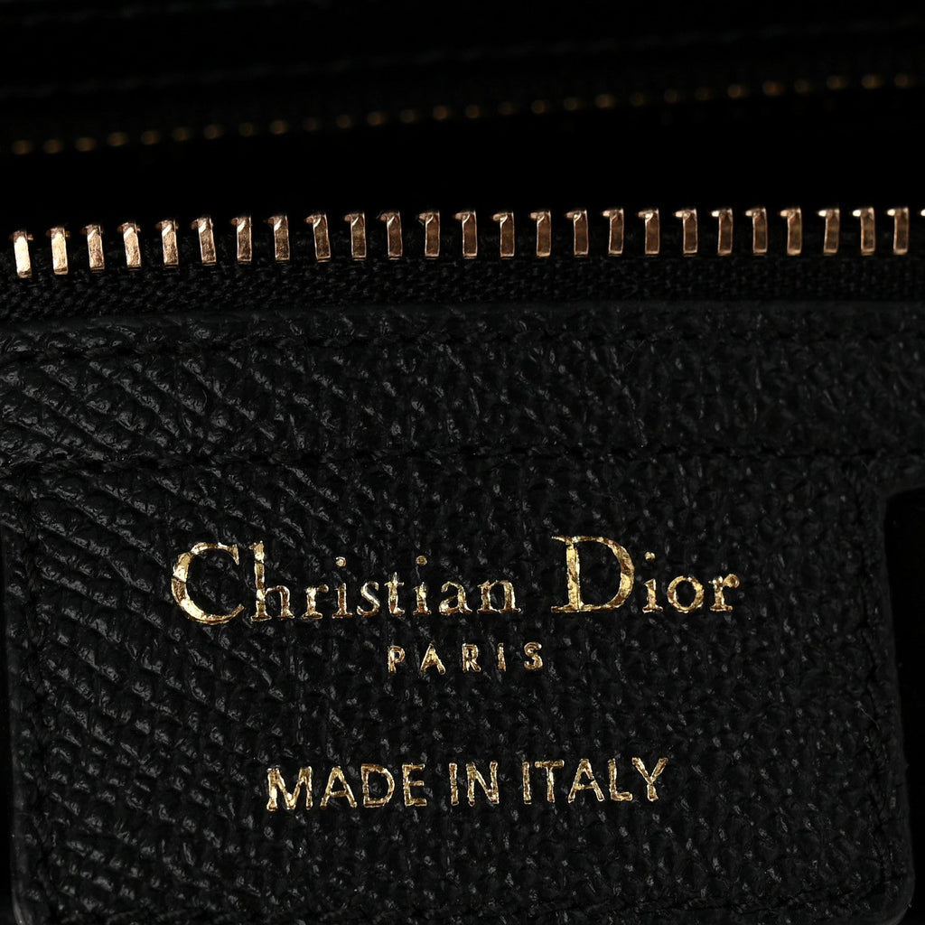 Grained Calfskin Saddle Bag With Strap Black