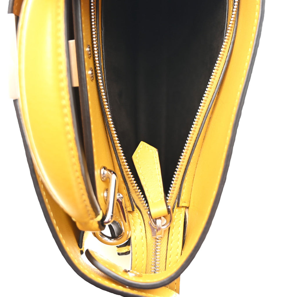 Cuoio Romano Vitello Cover Bi-Color Peekaboo I See U X Cross Satchel Sunflower Pietra Mimosa