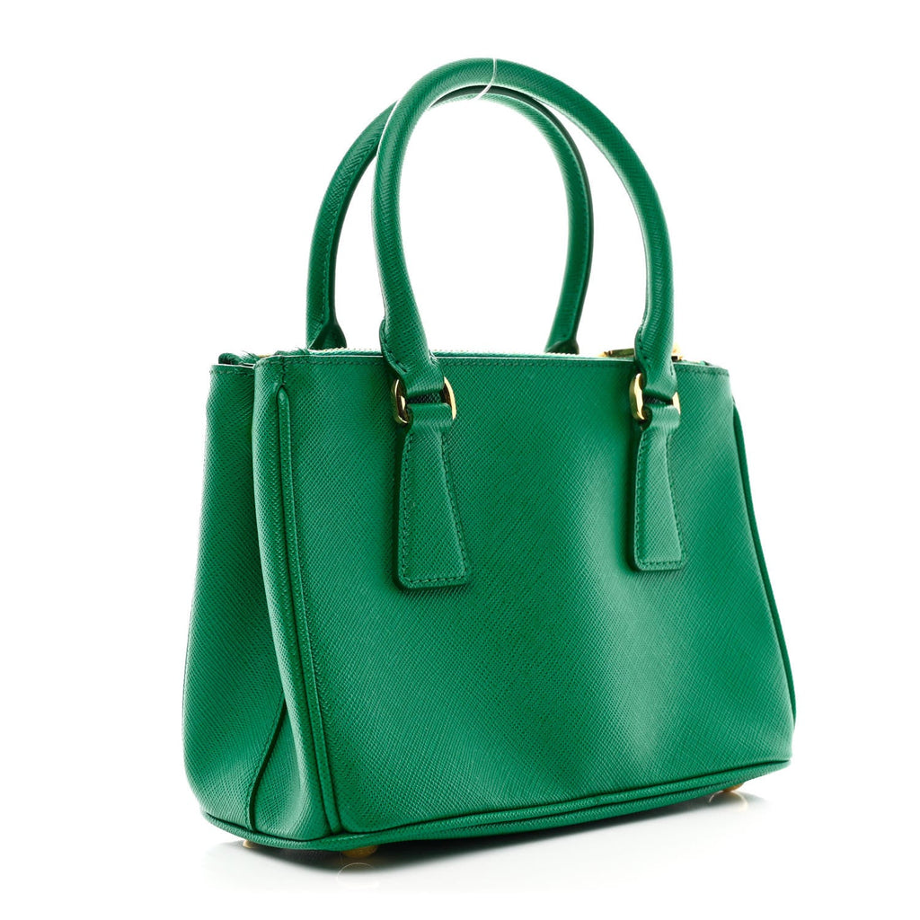 Saffiano Lux Mini Galleria Double Zip Tote Mango