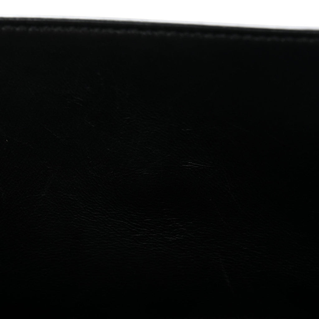 Grained Calfskin Small Hourglass Sling Shoulder Bag Black