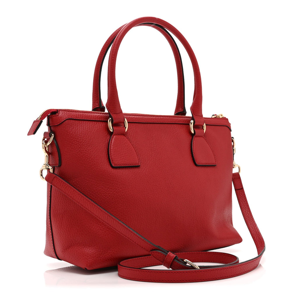 Dollar Calfskin GG Charm Satchel Red