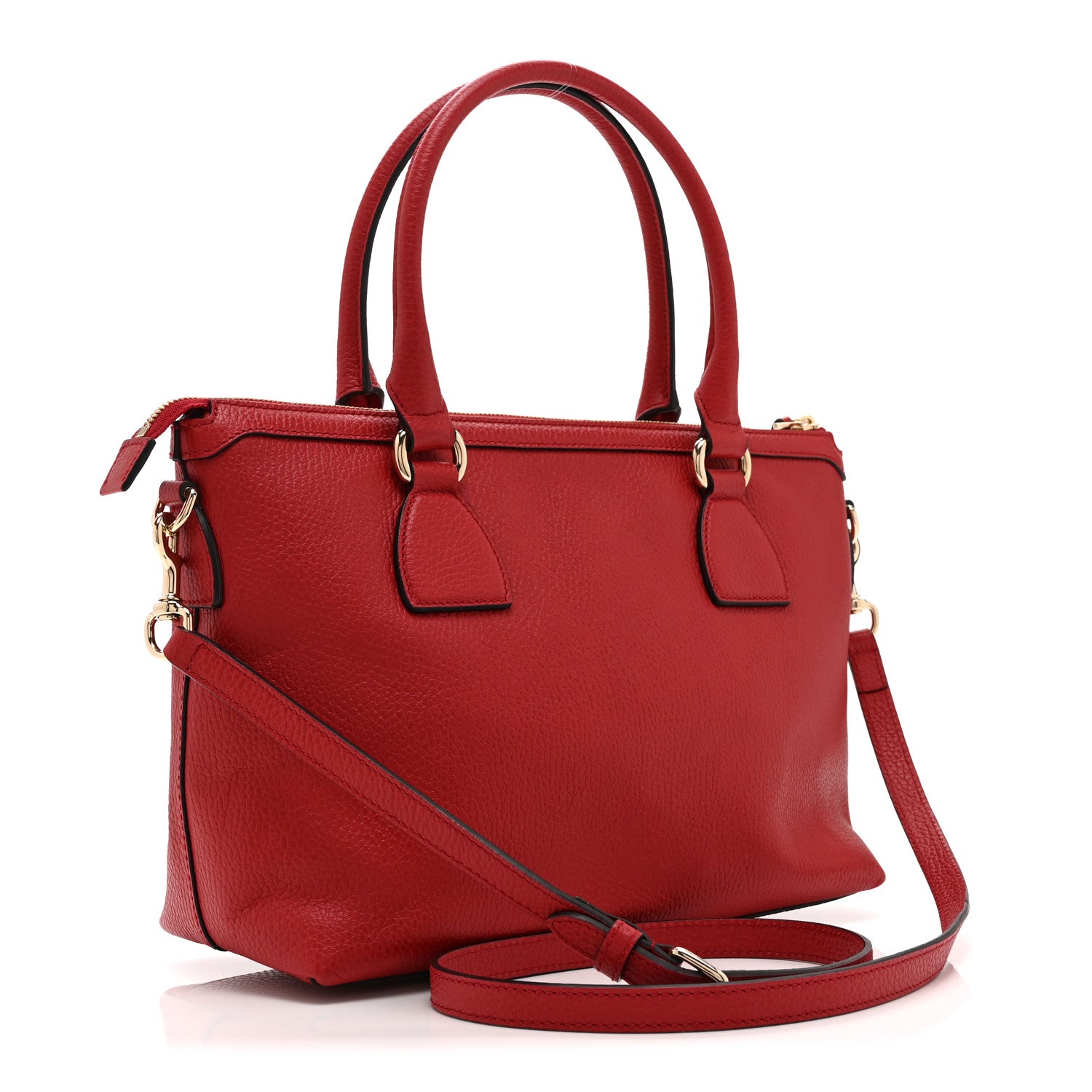 Dollar Calfskin GG Charm Satchel Red