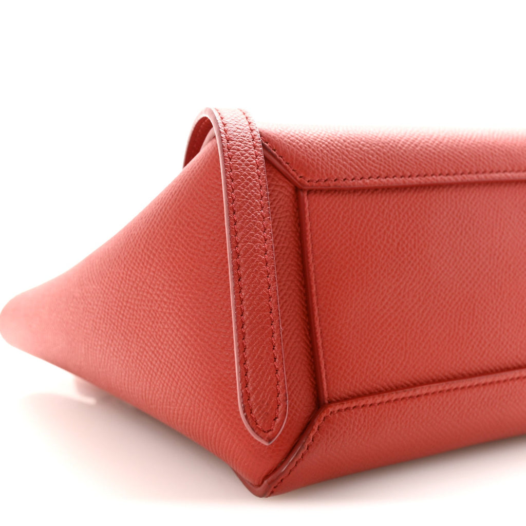 Grained Calfskin Nano Belt Bag Coral