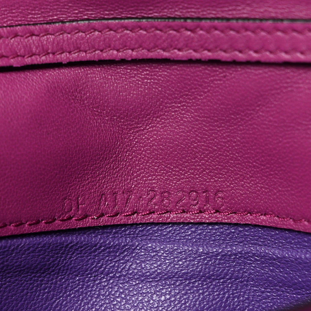 Calfskin Quilted Serpenti Forever Clutch Plum