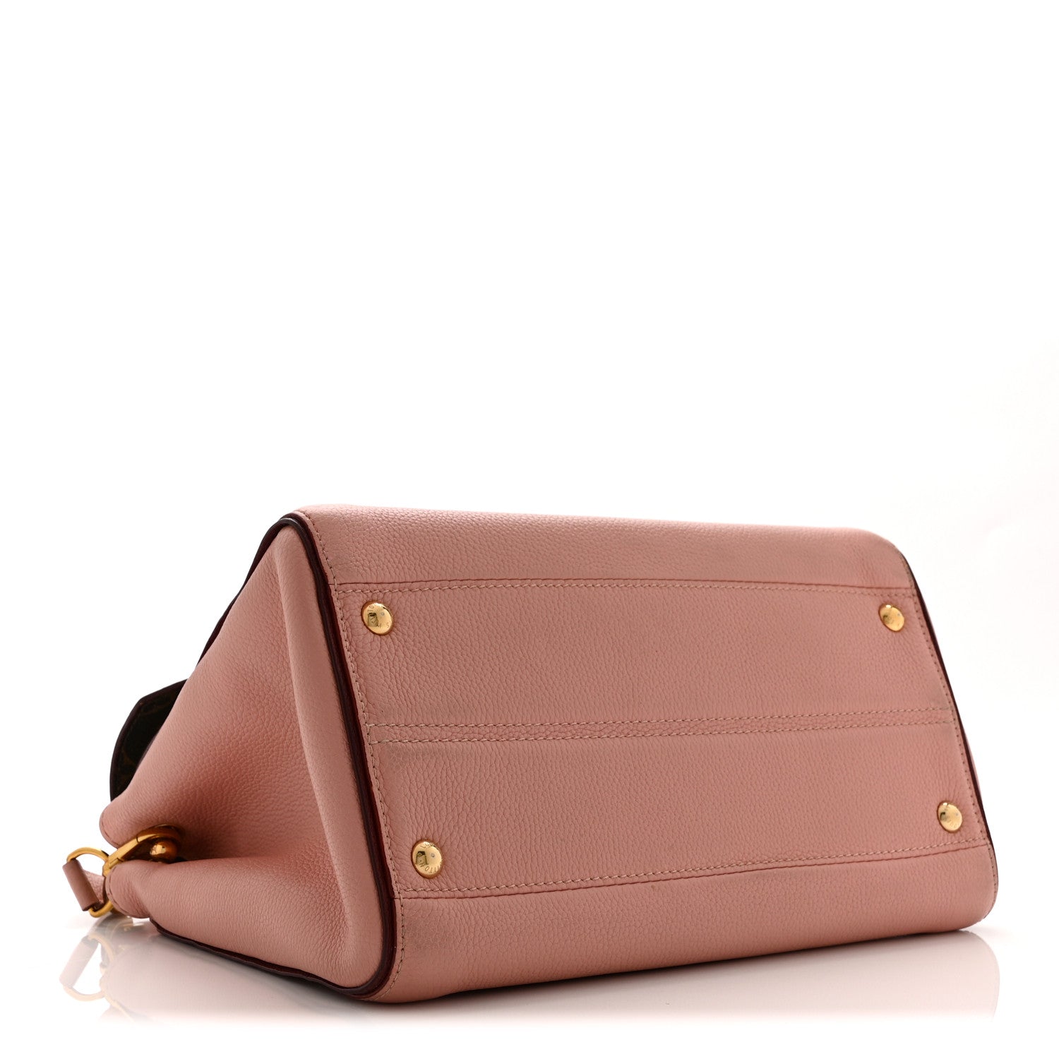 Grained Calfskin Monogram Double V Rose Poudre