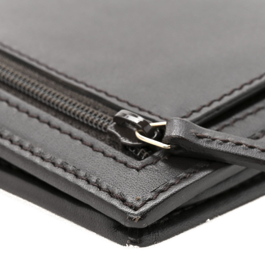 Monogram Calfskin Ladies Web Continental Wallet Beige Ebony Cocoa