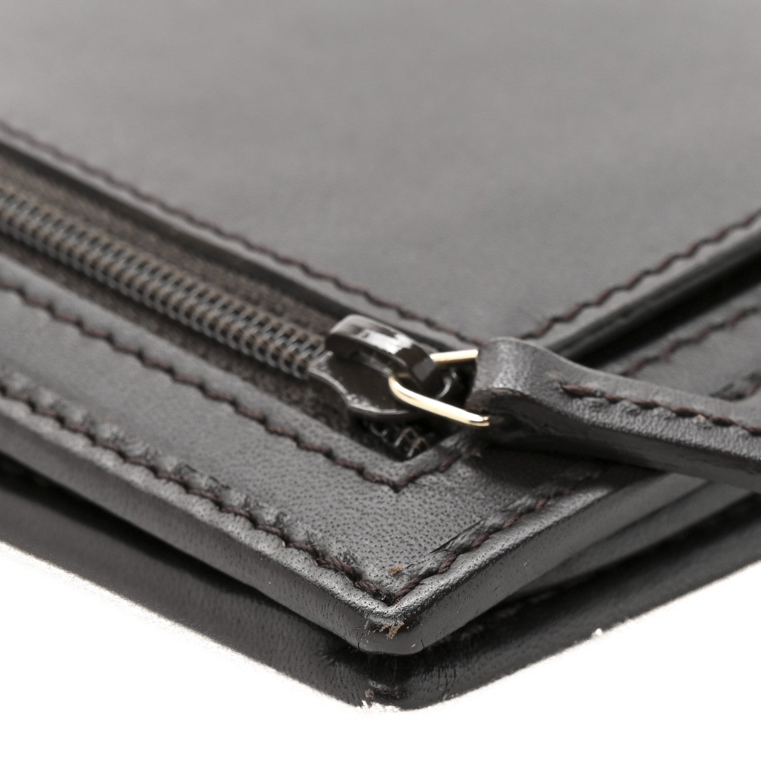Monogram Calfskin Ladies Web Continental Wallet Beige Ebony Cocoa