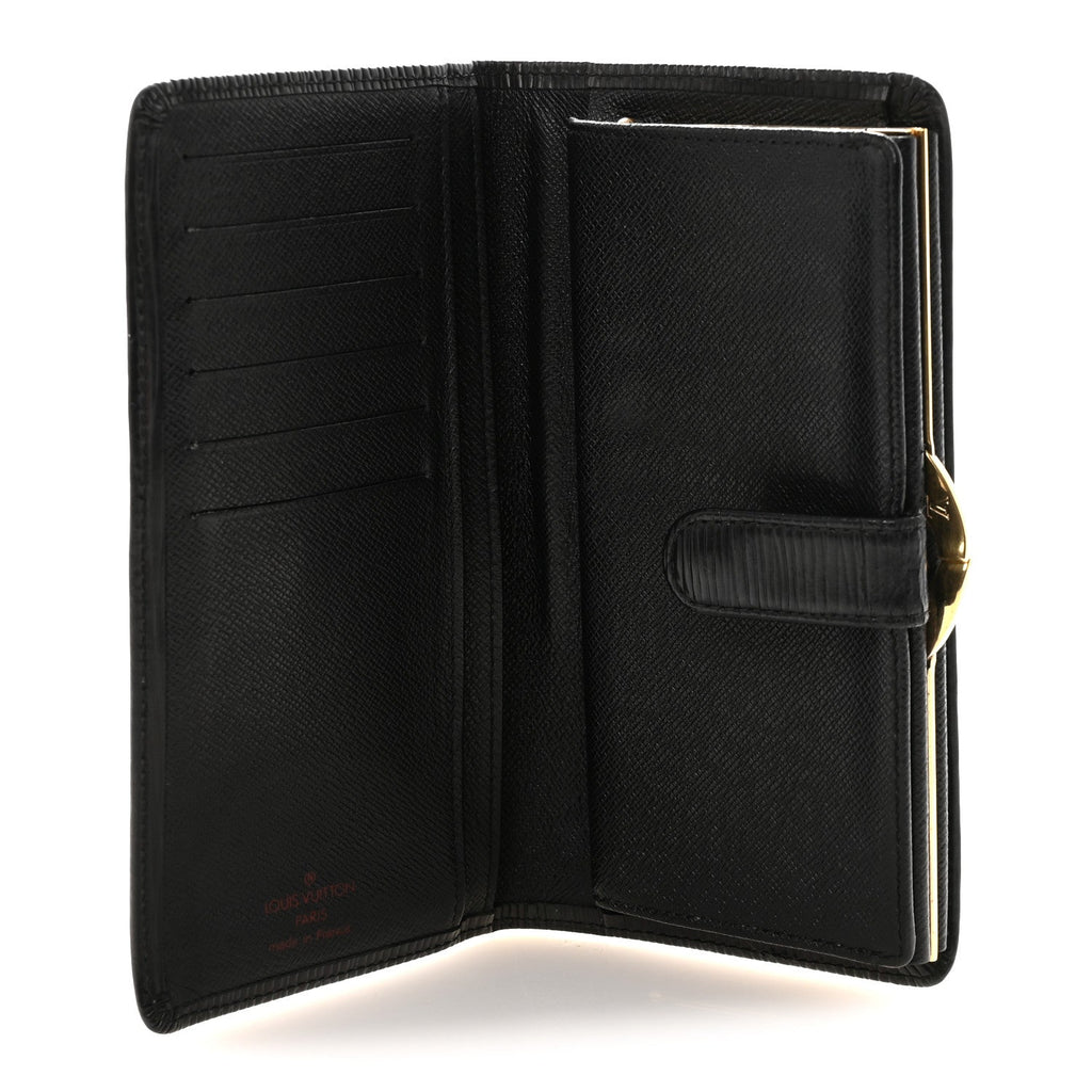 Epi Viennois Continental French Purse Wallet Black