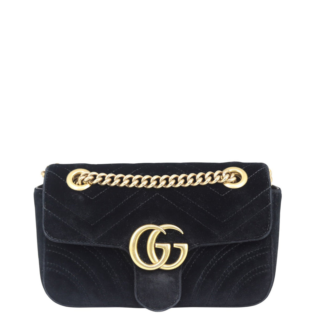 Gucci GG Marmont Velvet Mini Shoulder Bag