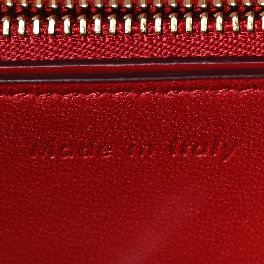 Box Calfskin Medium Classic Box Flap Bag Red