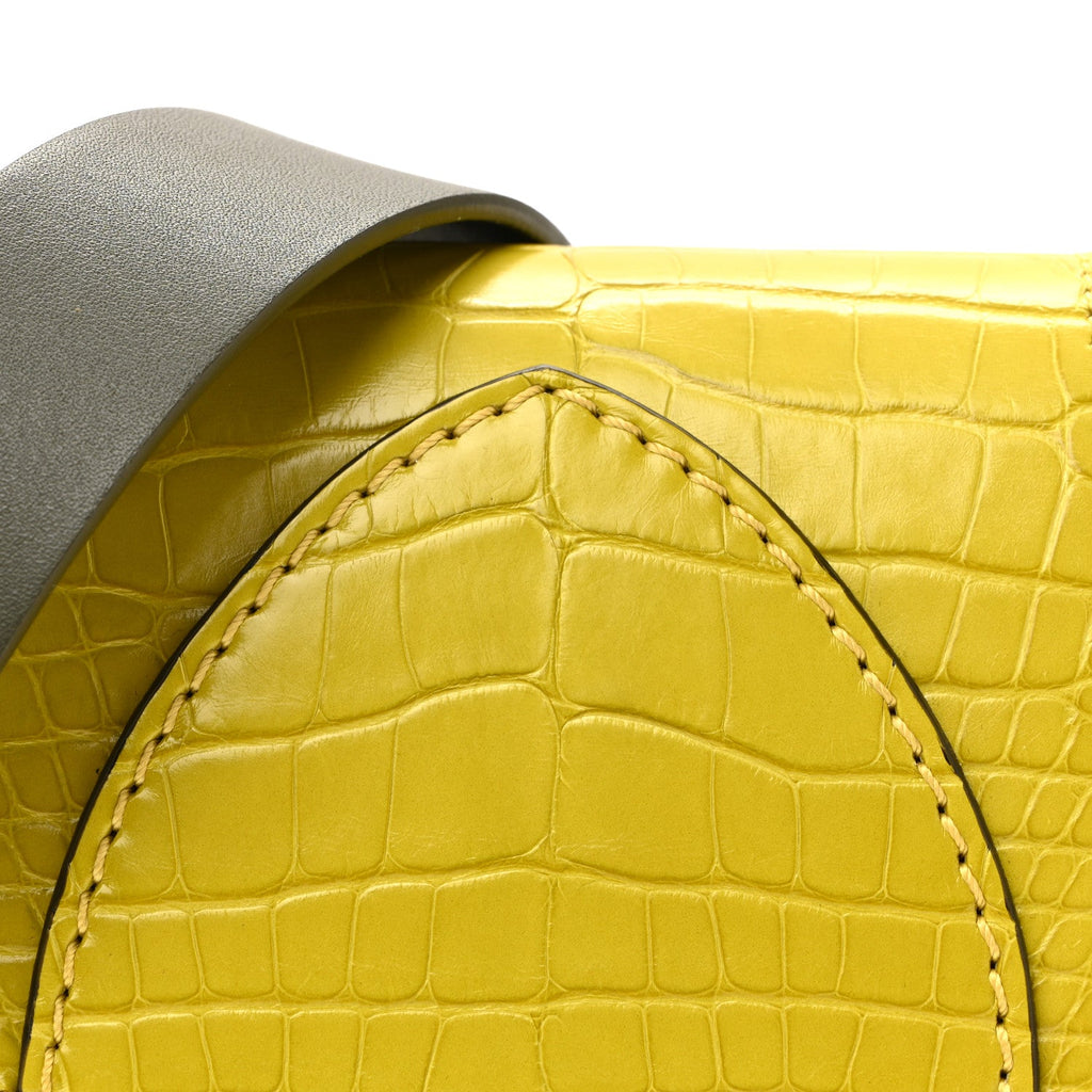 Alligator Bridle Micro Satchel Lime