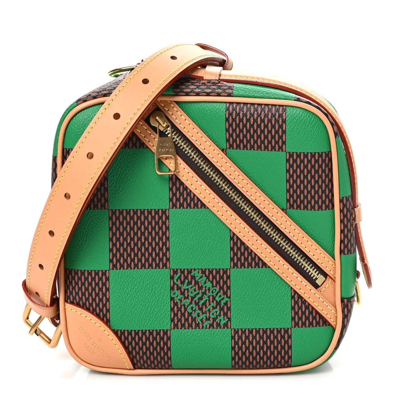 Damier Pop Chess Messenger Green