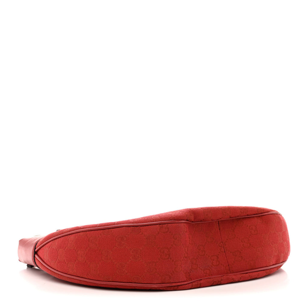 Monogram Half Moon Hobo Red
