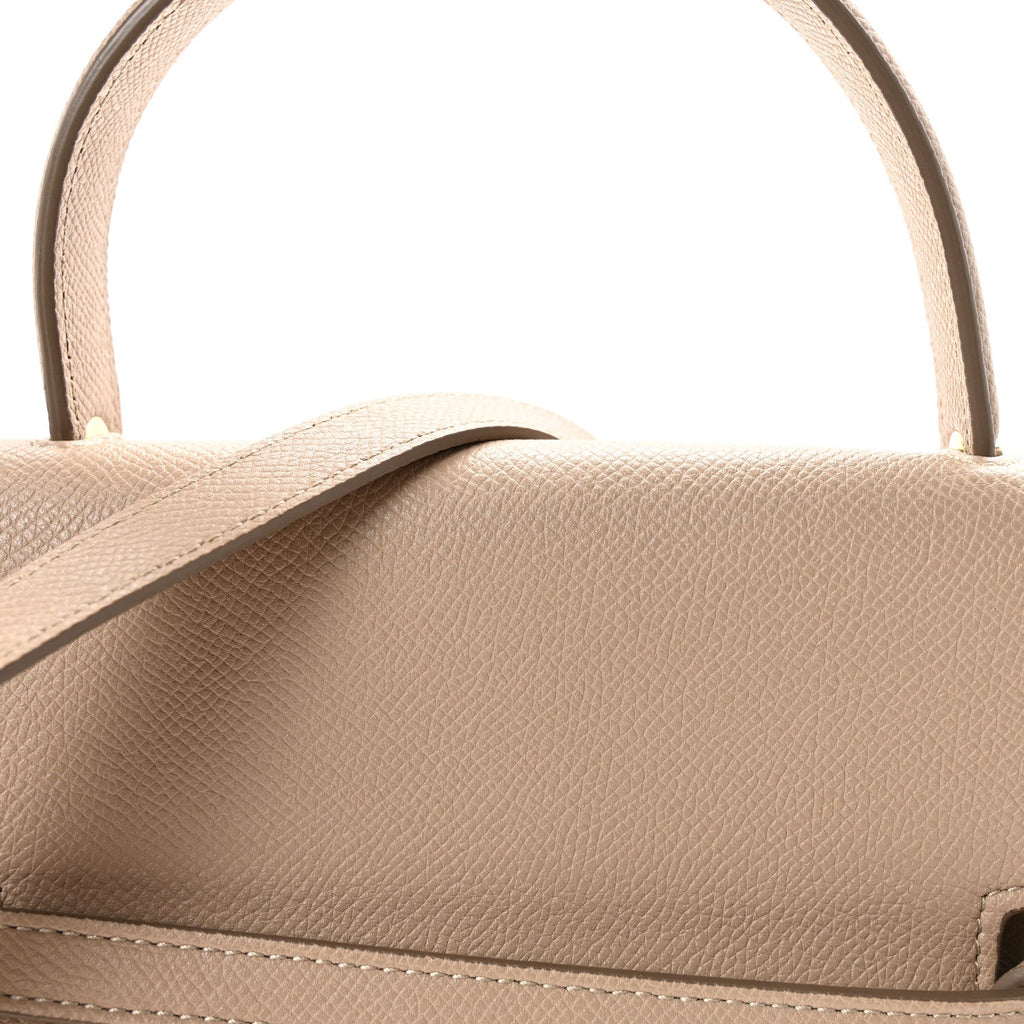 Grained Calfskin Micro Belt Bag Light Taupe