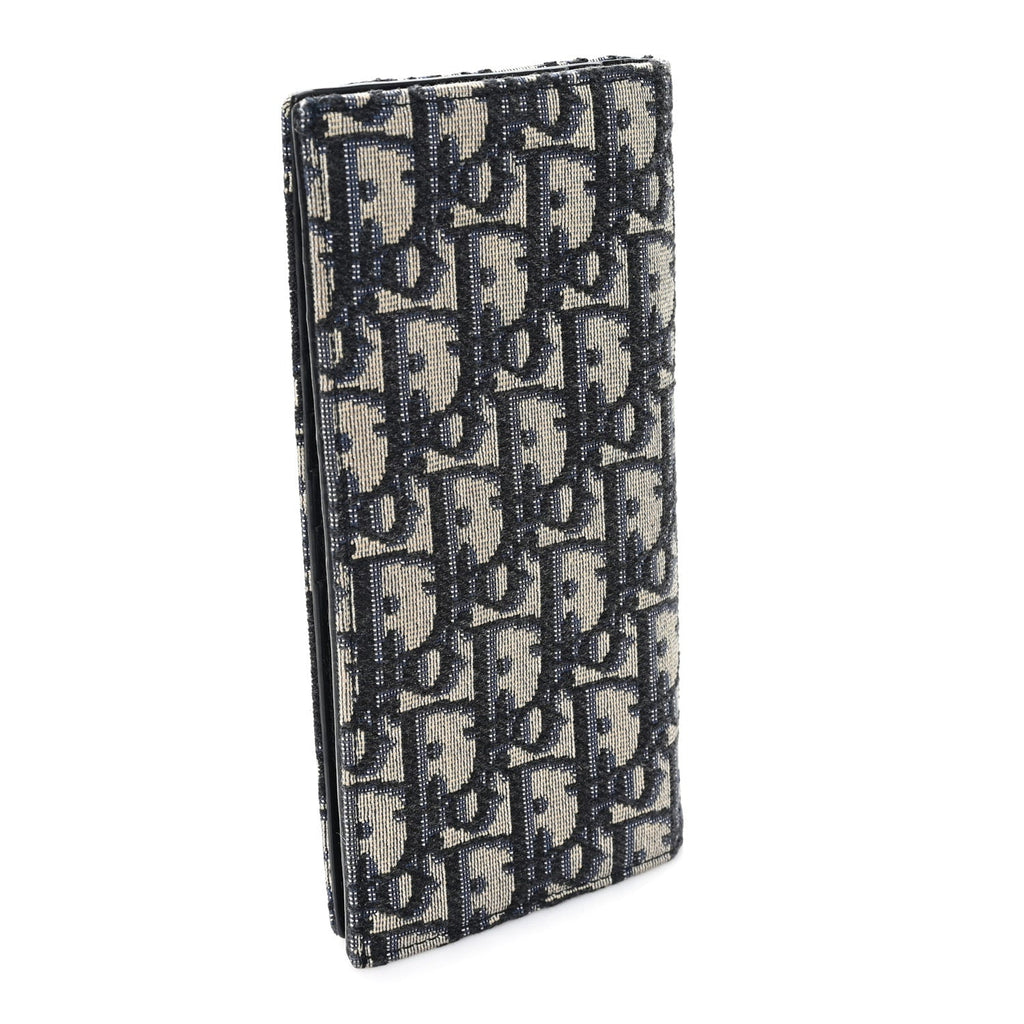 Oblique Long Vertical Wallet Blue Multicolor