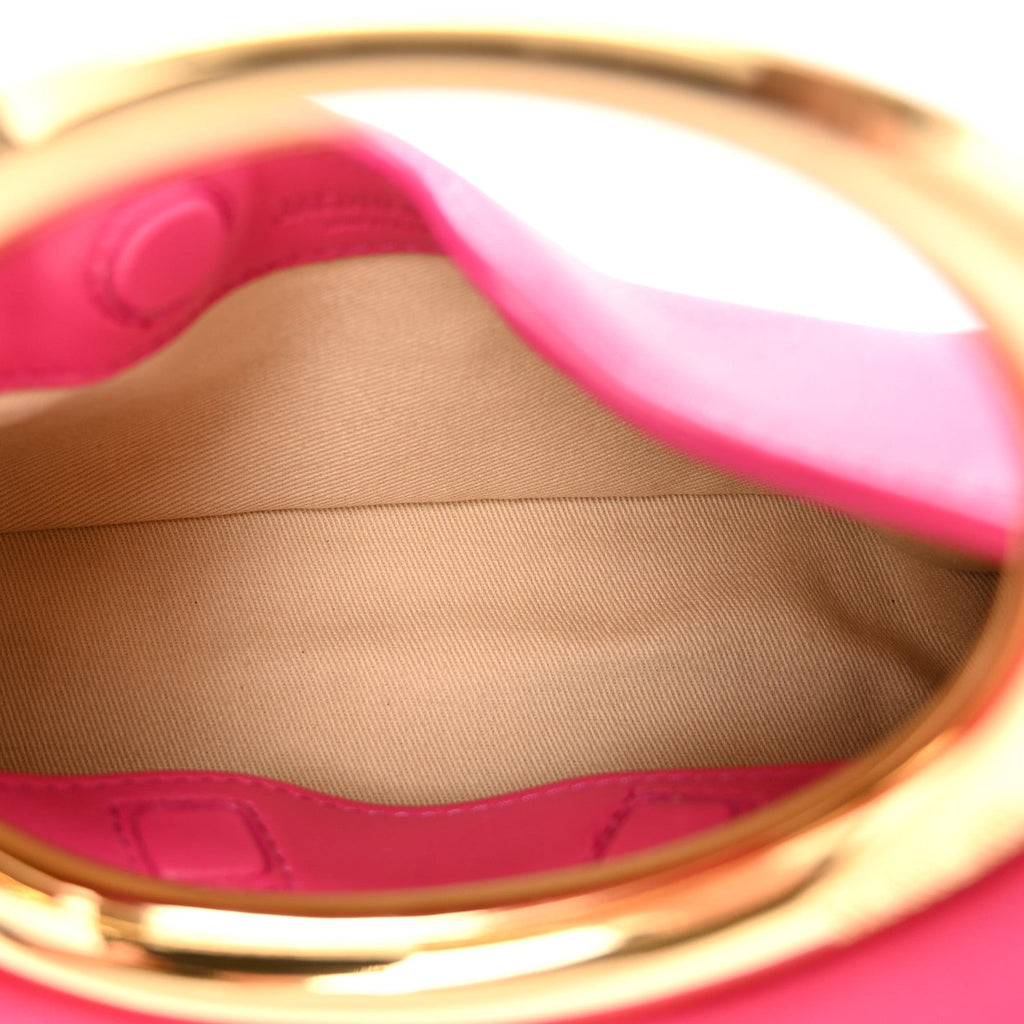 Calfskin Le Petit Calino Ring Top Handle Bag Dark Pink