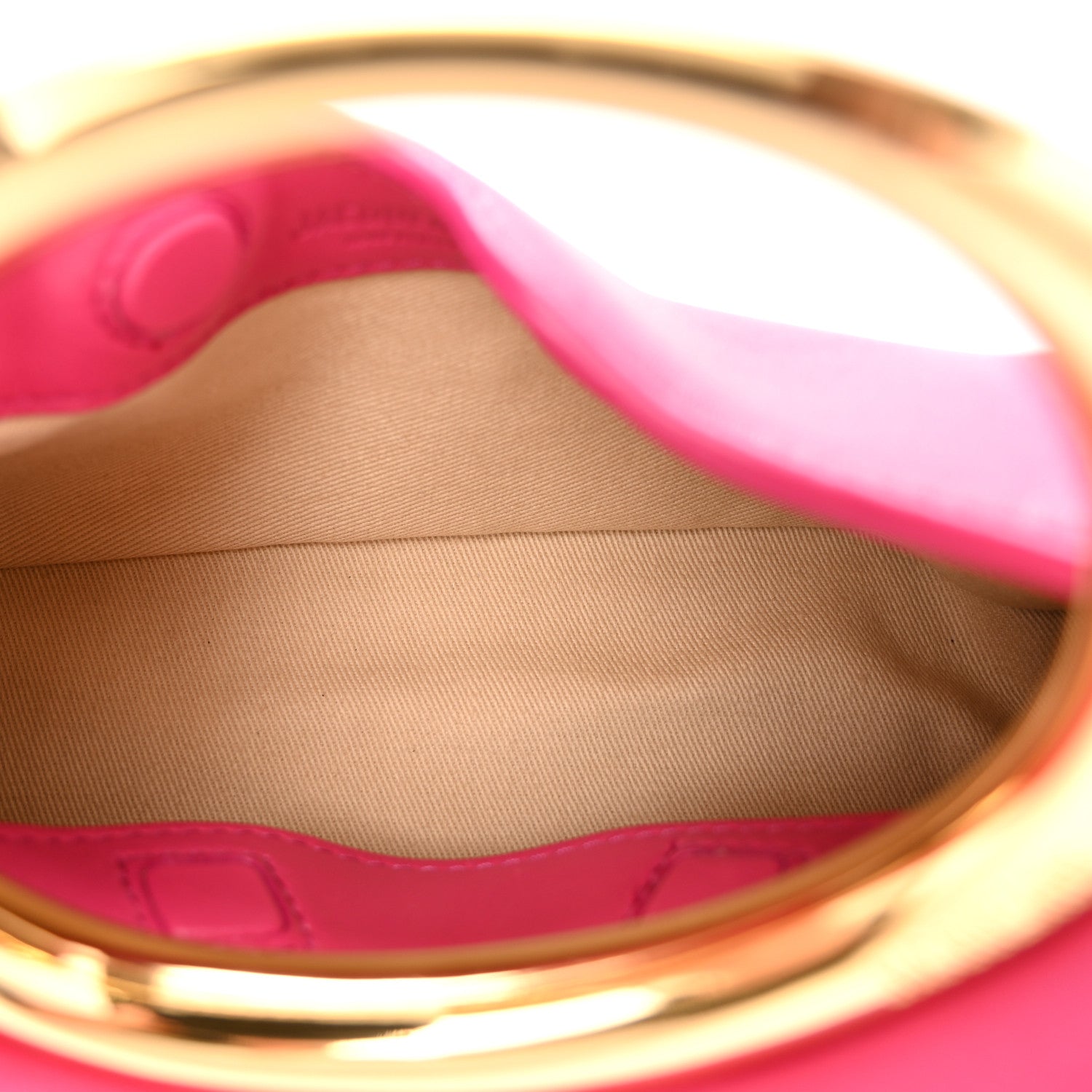 Calfskin Le Petit Calino Ring Top Handle Bag Dark Pink