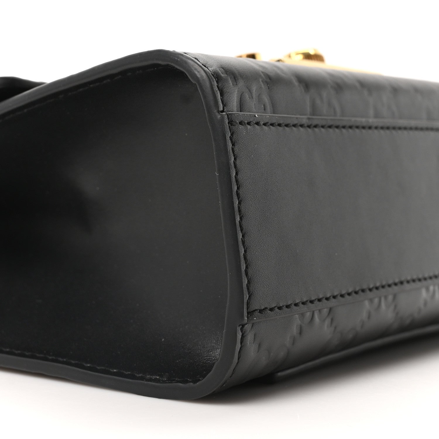 Guccissima Small Padlock Shoulder Bag Black