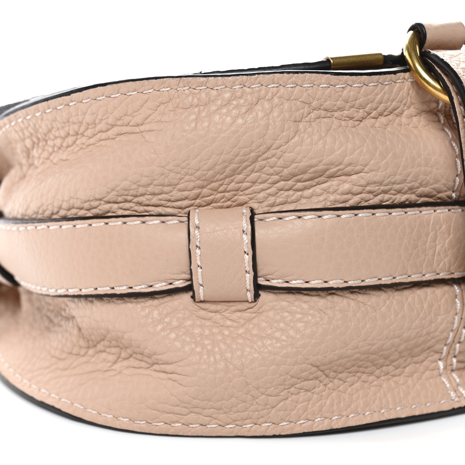 Grained Calfskin Small Marcie Saddle Bag Blossom Pink