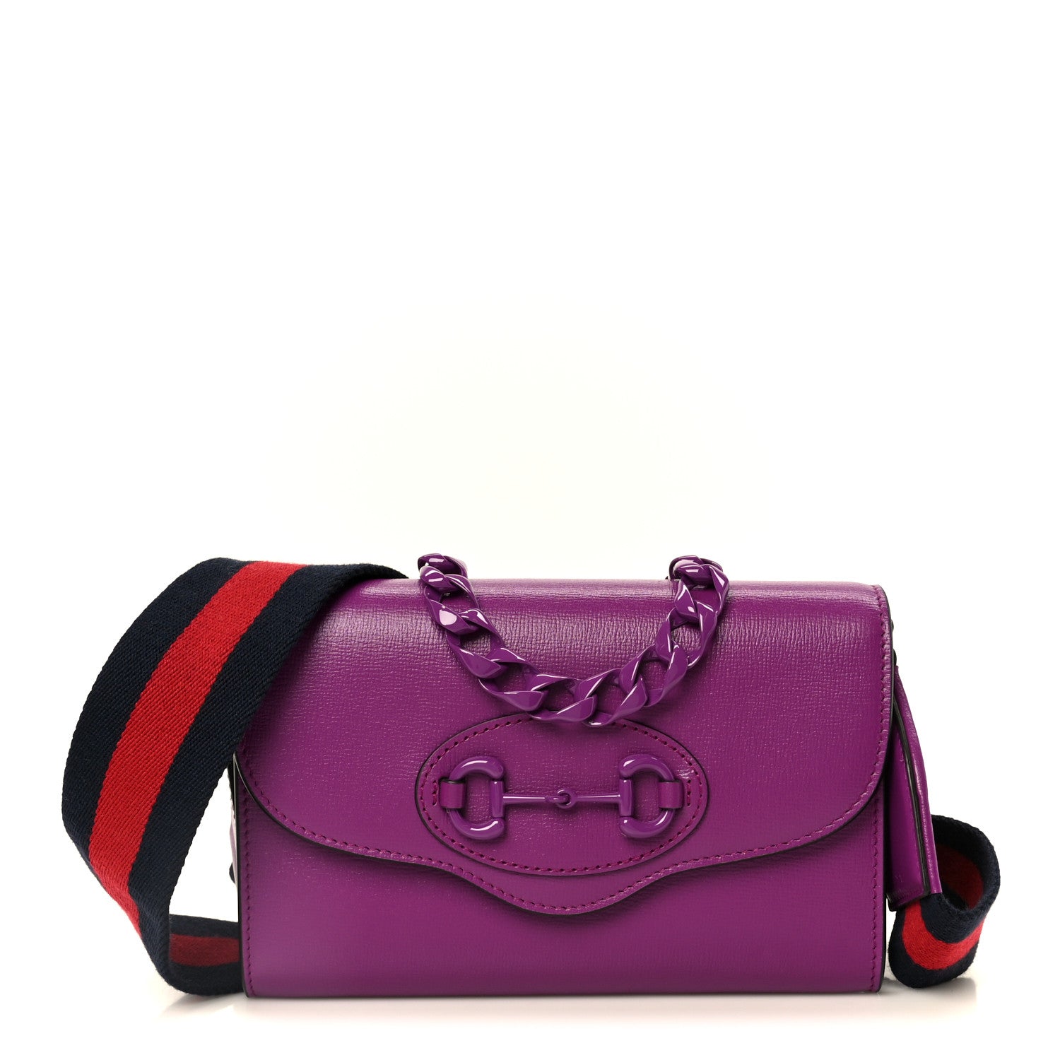 Azalea Calfskin Web Small Horsebit 1955 Crossbody Bag Spicy Cyclamin
