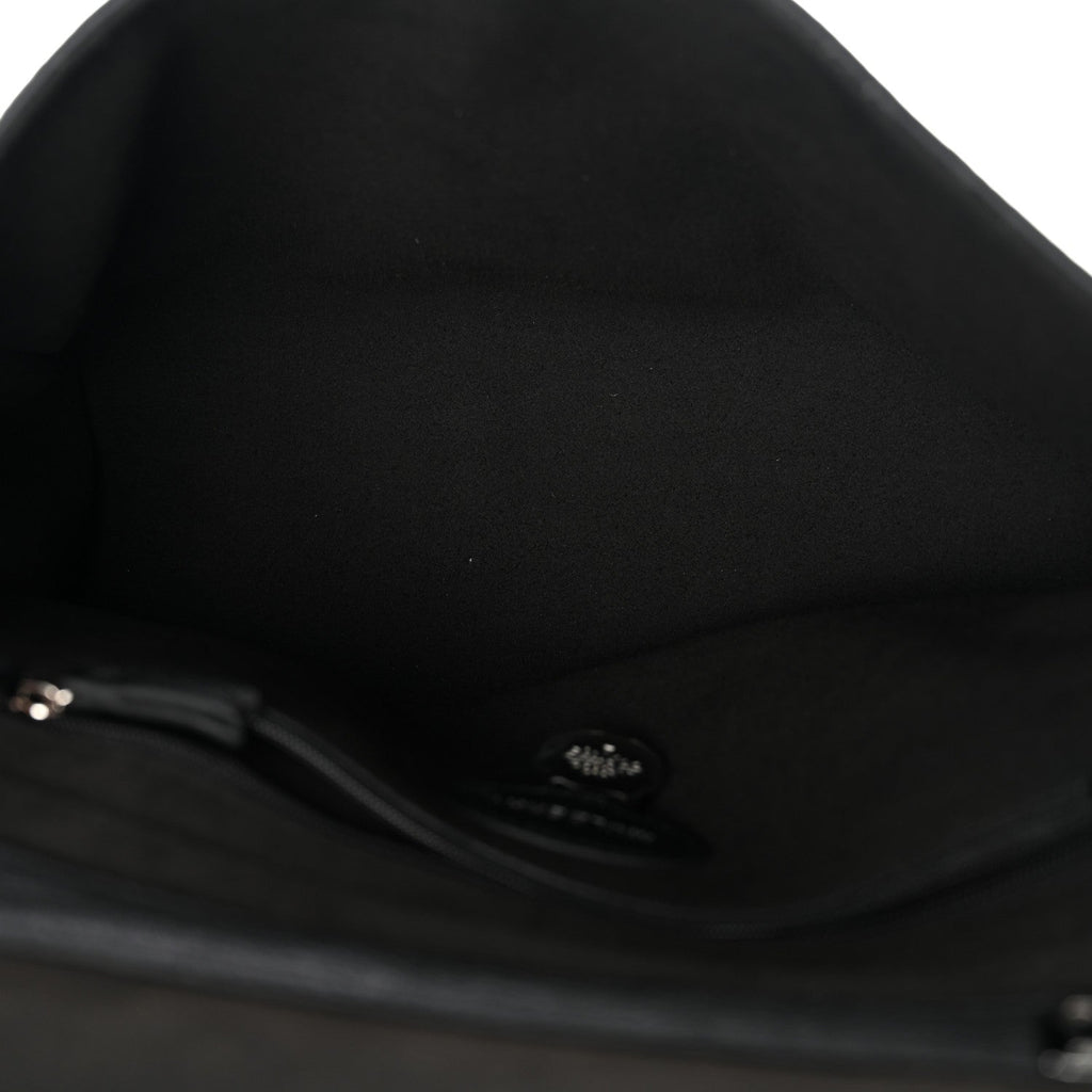 Small Classic Grain Calfskin Medium Lily Black