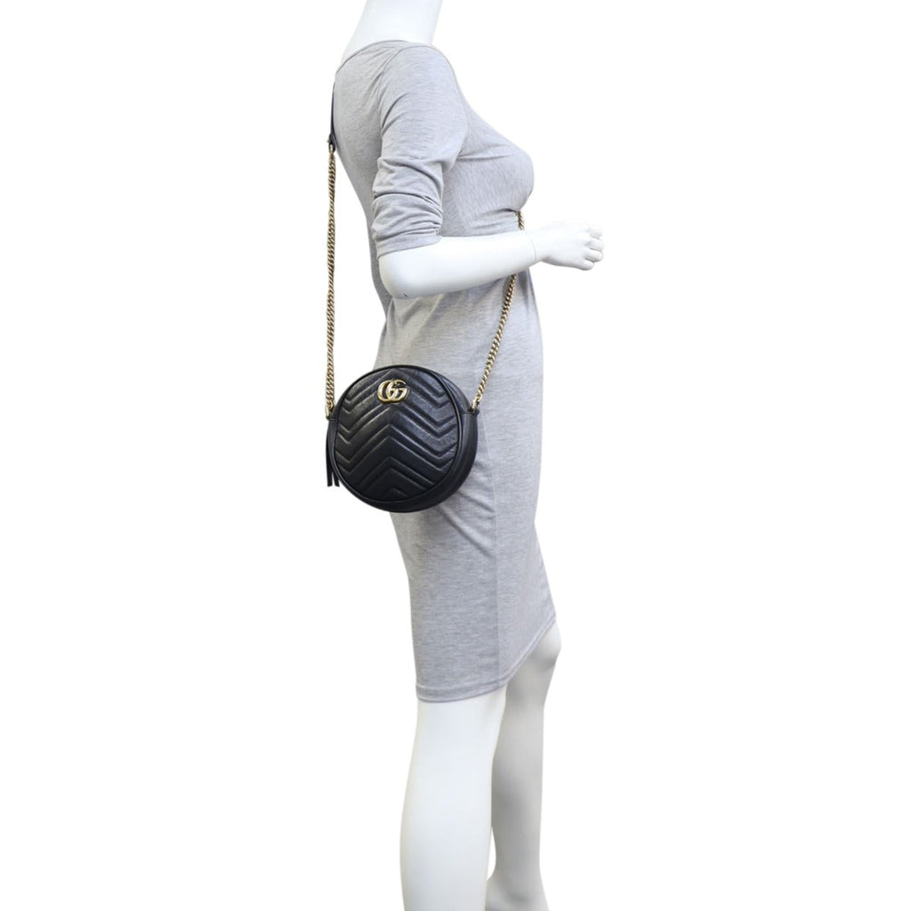 Gucci GG Marmont Round Chain Shoulder Bag