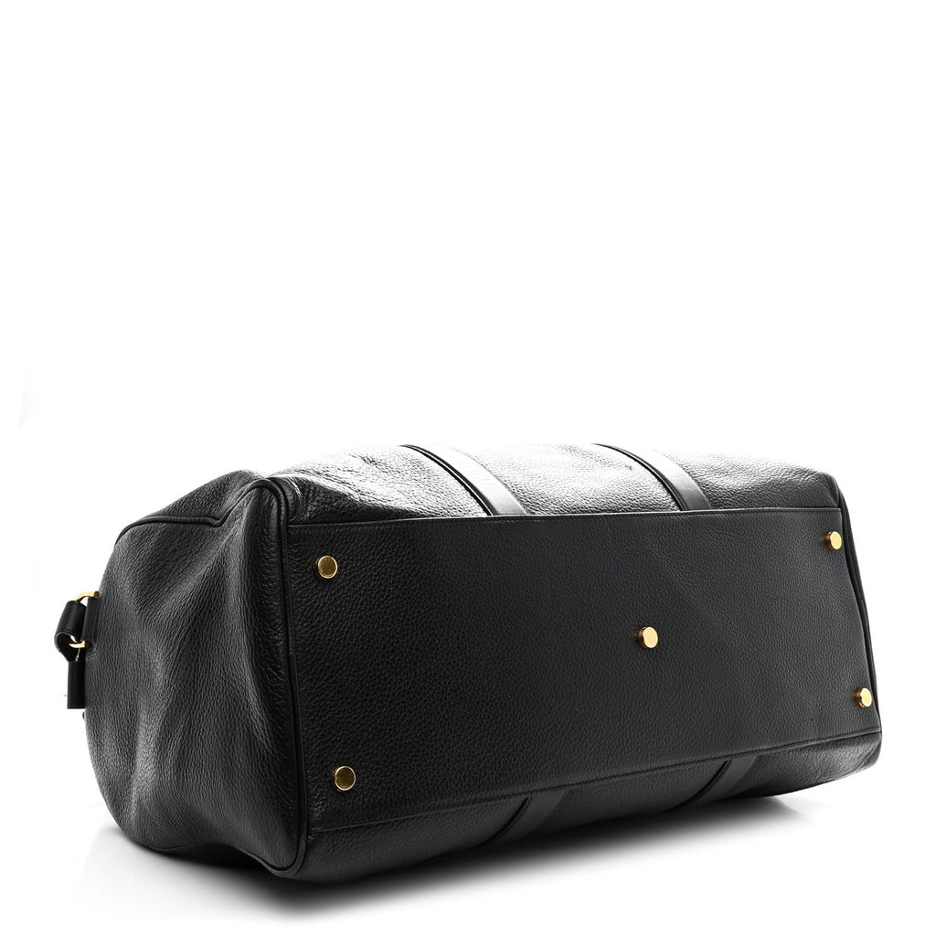 Calfskin Buckley Duffle Bag Black