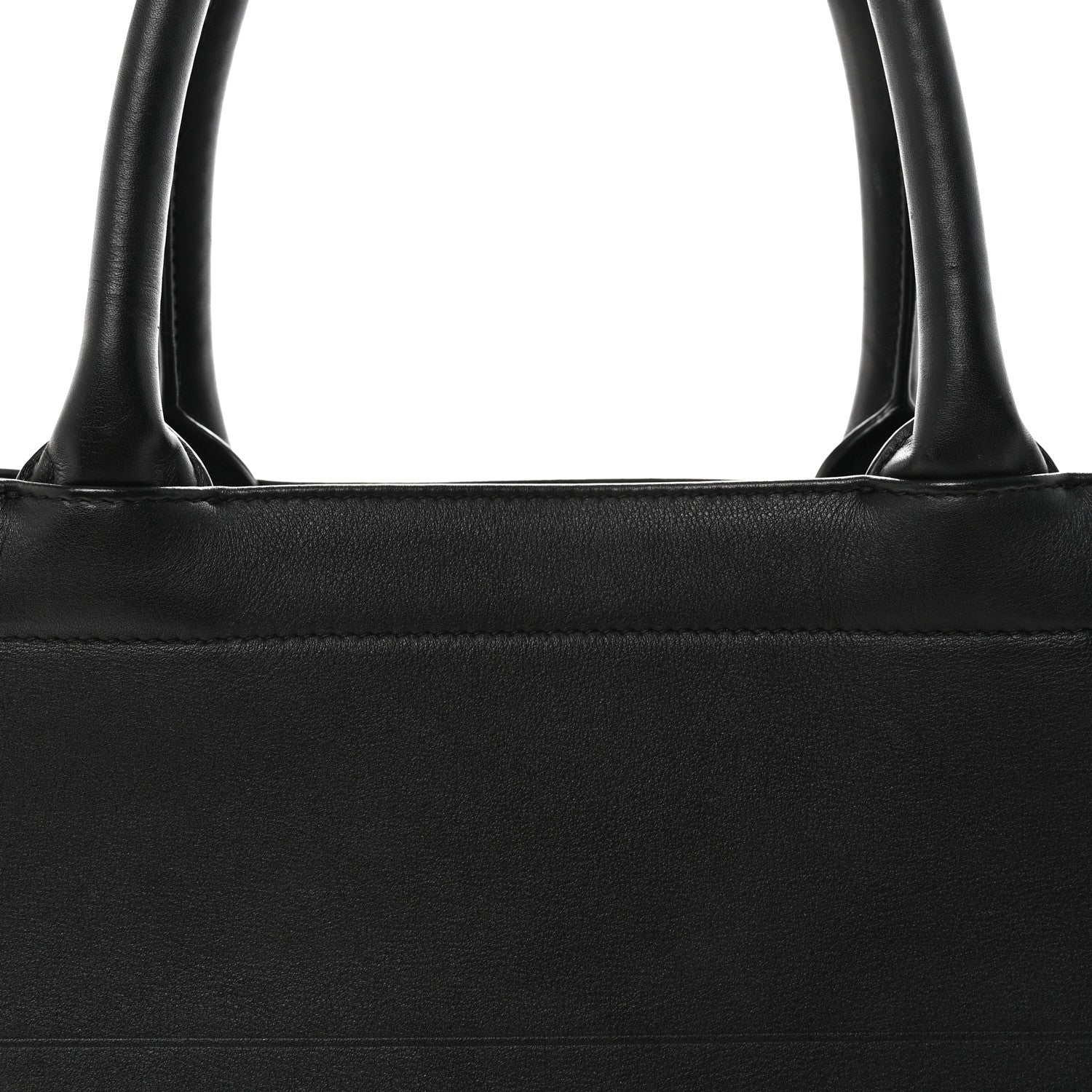 Calfskin Embossed Medium Book Tote Black