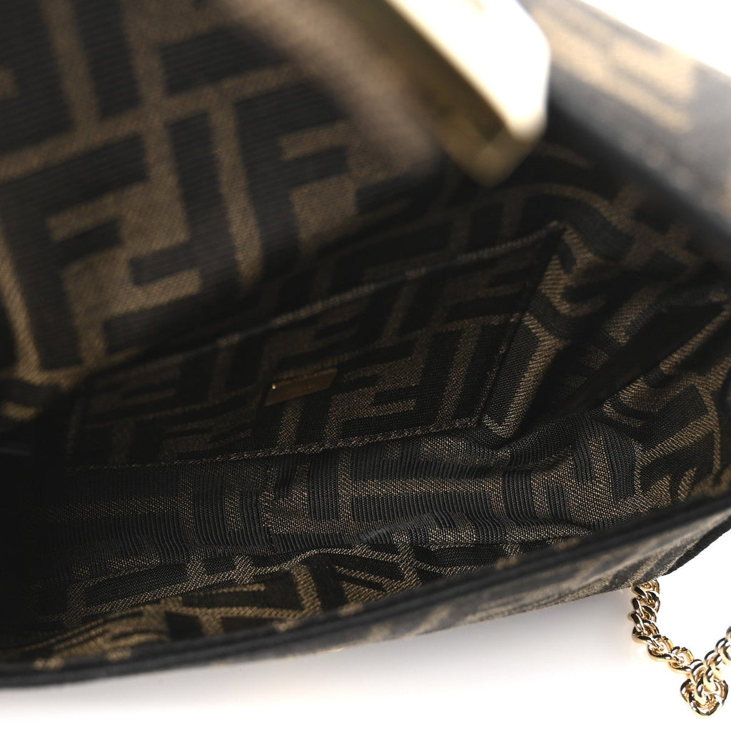 Fabric Jacquard FF 1974 Mini Baguette Tobacco Moro Black