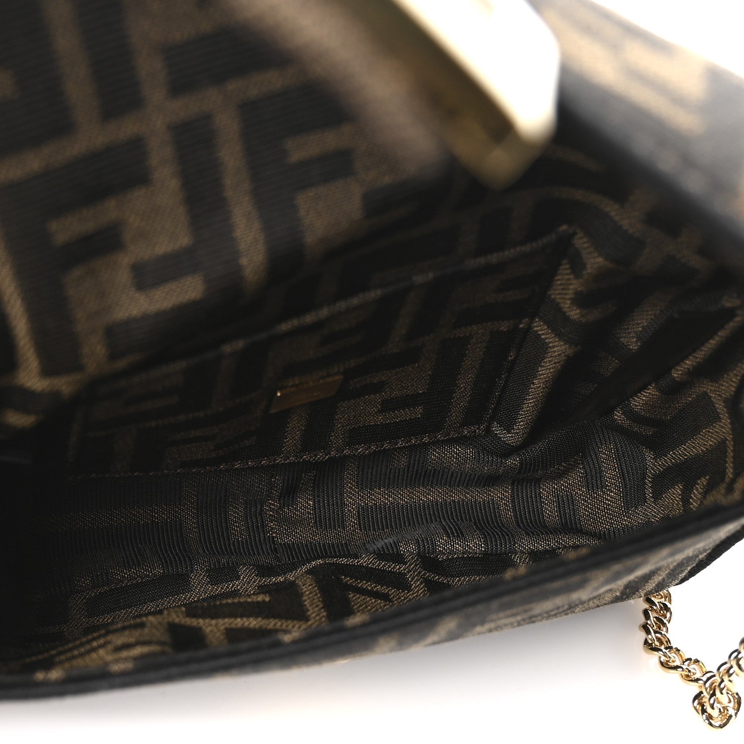 Fabric Jacquard FF 1974 Mini Baguette Tobacco Moro Black