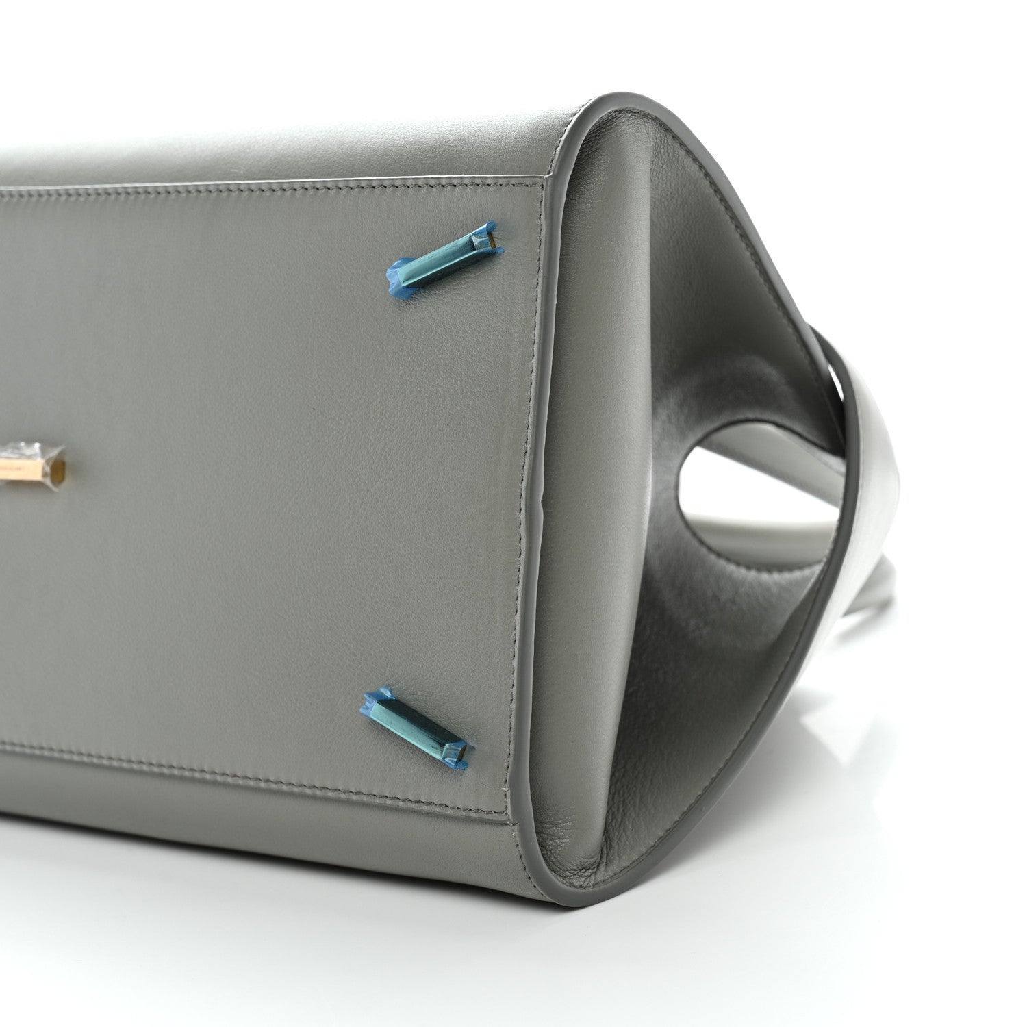Calfskin Small Hug Bag Ash Grey
