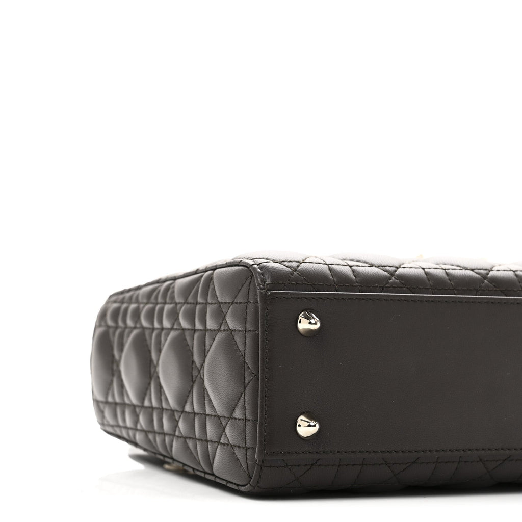 Lambskin Cannage Small My ABCDior Lady Dior Dark Brown