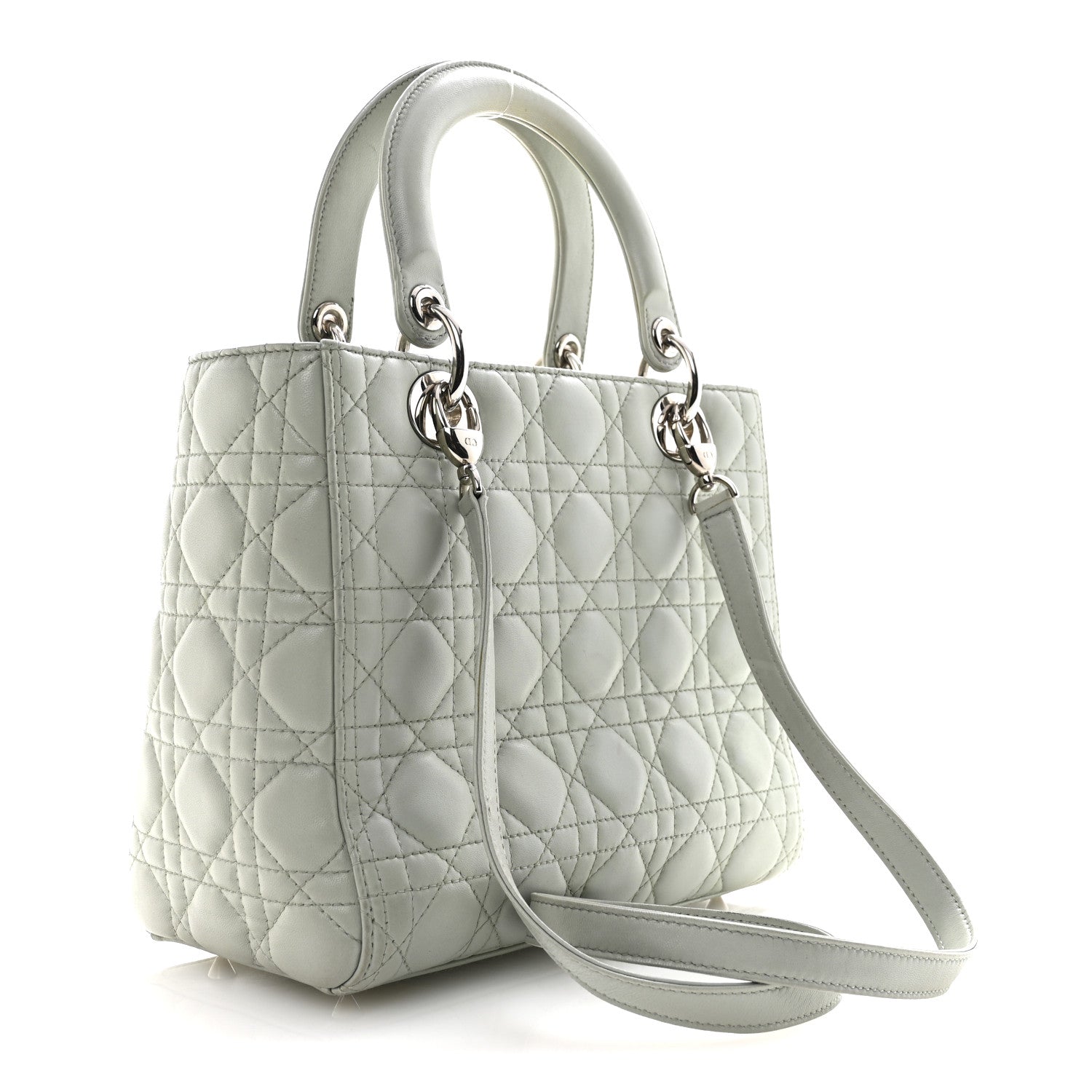 Lambskin Cannage Medium Lady Dior Green