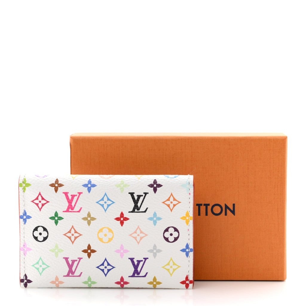 LV X TM Monogram Multicolor Slim  Holder White