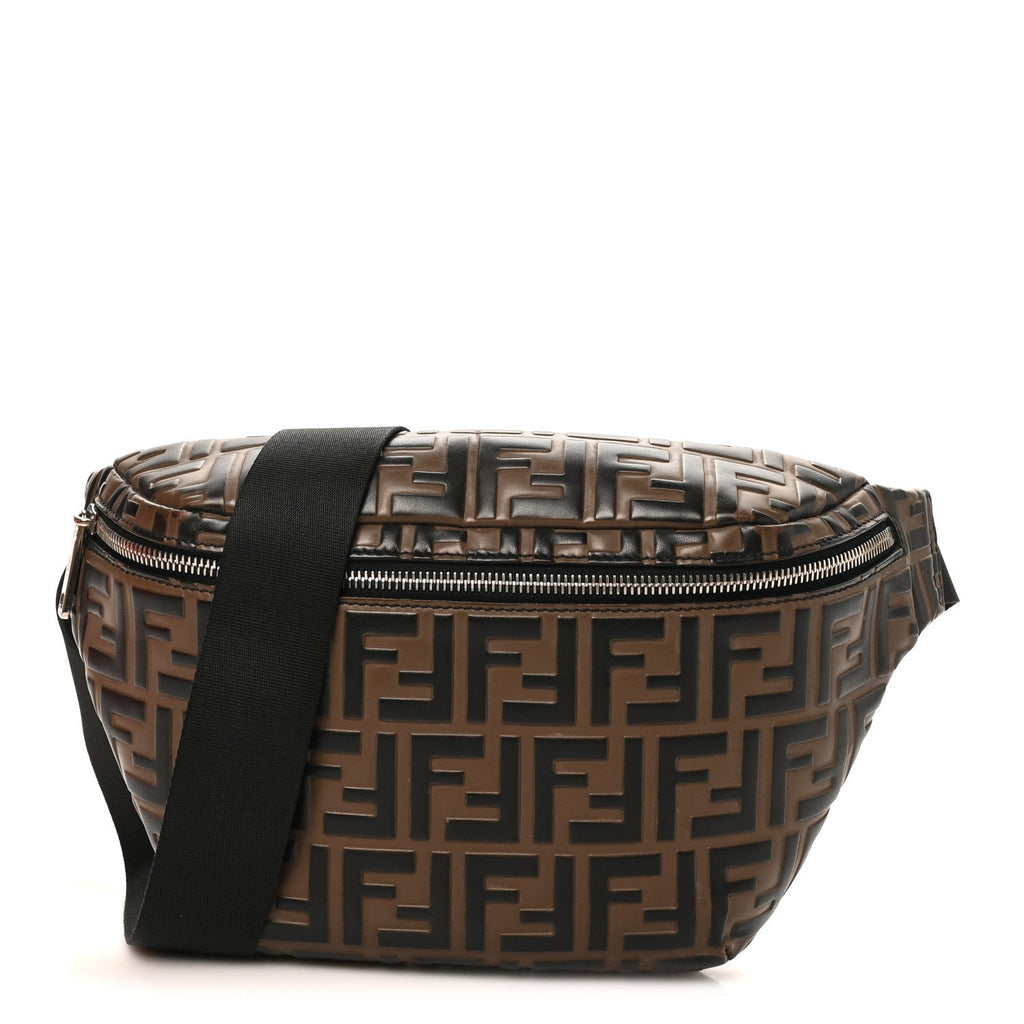 Vitello Century Bi-Color FF 1974 Embossed Belt Bag Maya Black