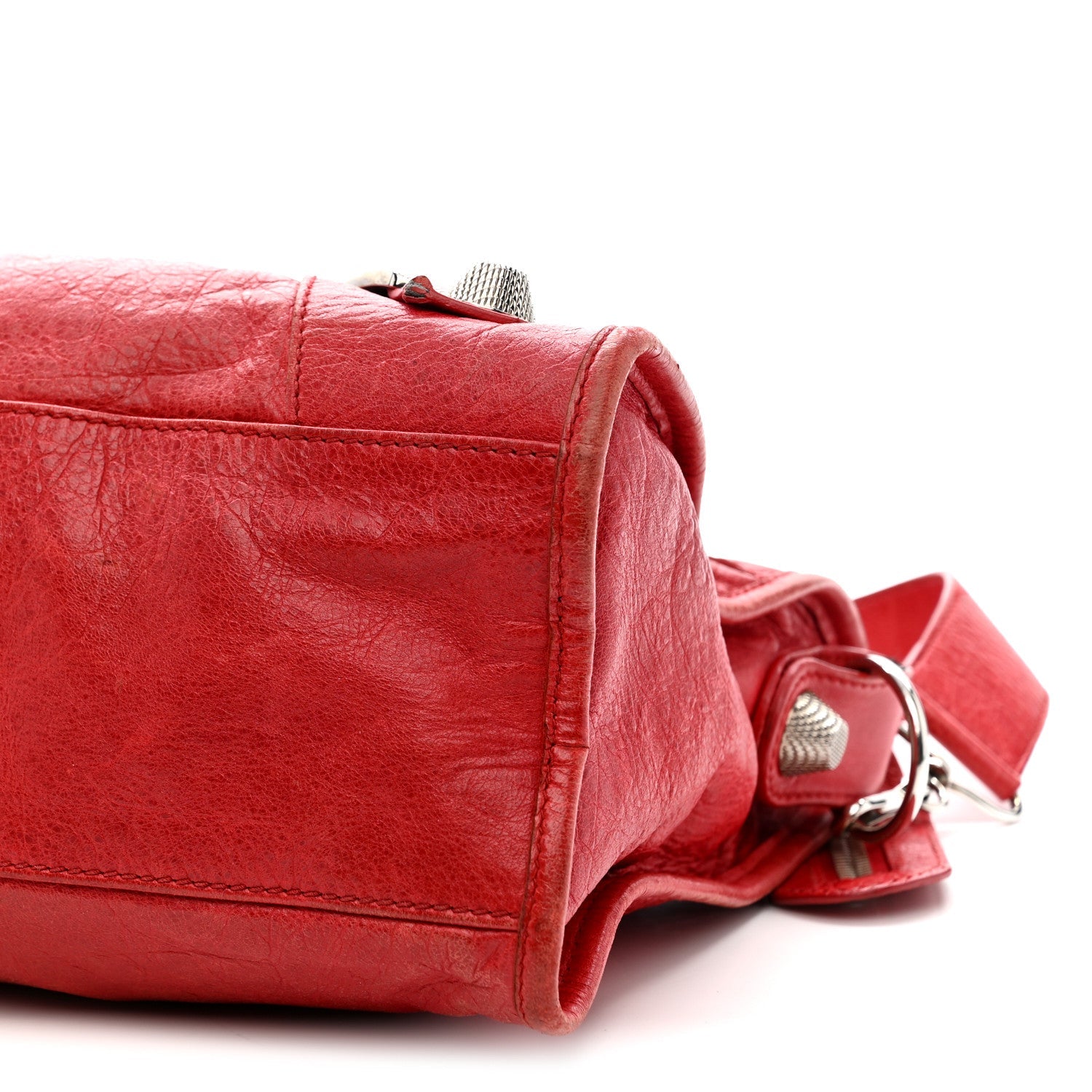 Agneau Giant 21 Silver Hardware City Rouge Coquelicot