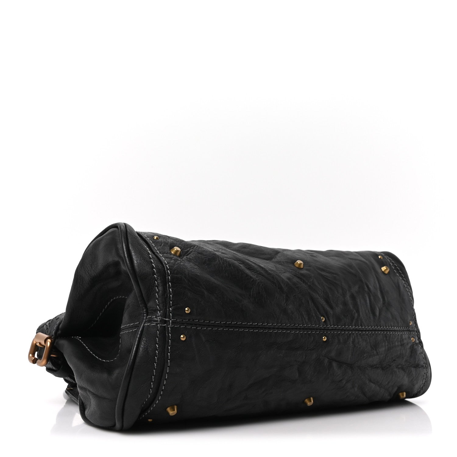 Calfskin Medium Paddington Satchel Black
