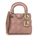 Lambskin Cannage Mini Lady Dior Blush