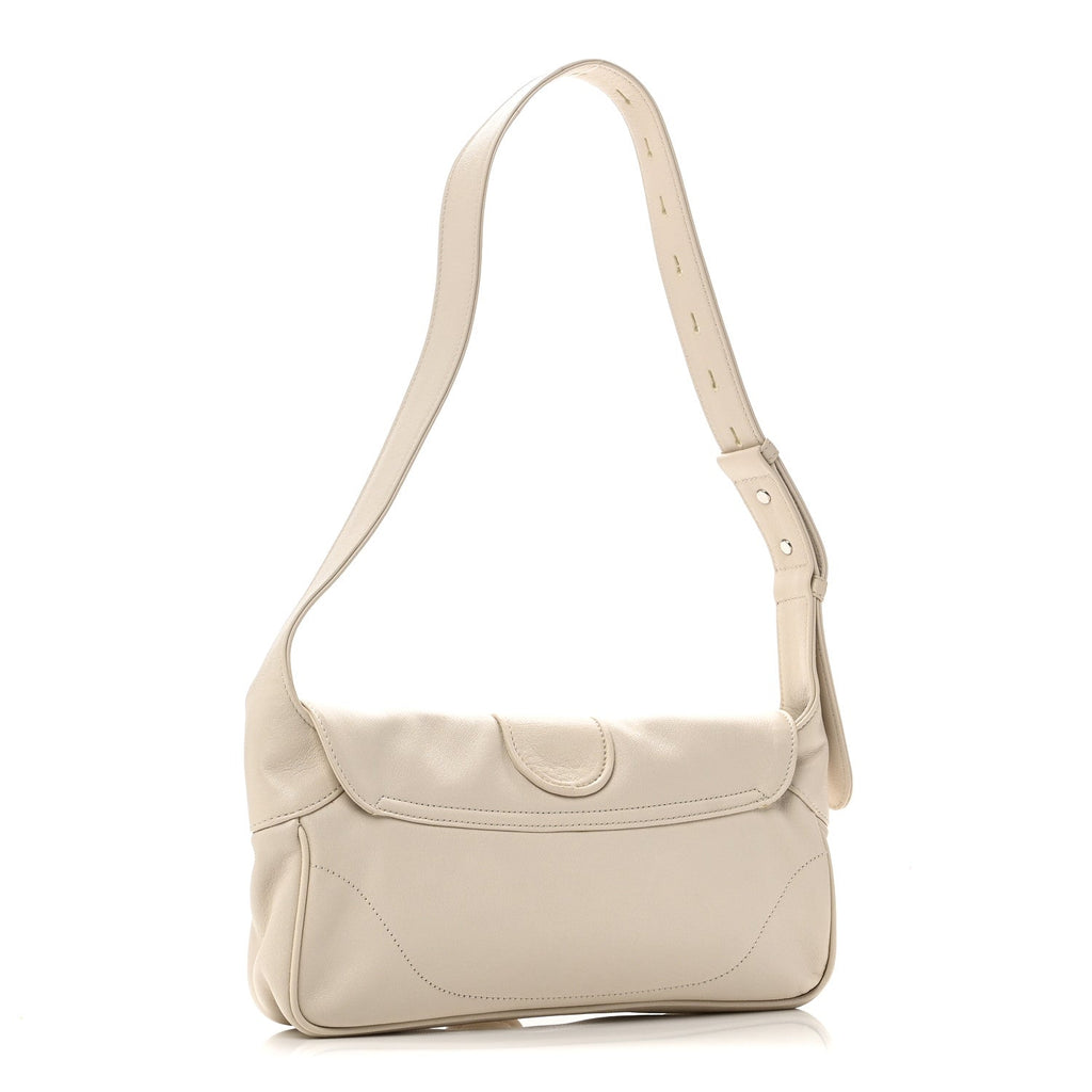 Goatskin Small GG Monochrome Aphrodite Shoulder Bag Mystic White
