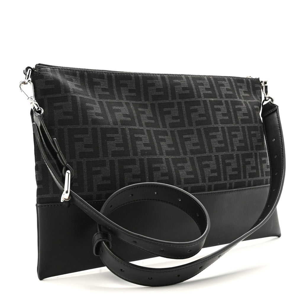 Vitello King Fabric Jacquard FF 1974 Messenger Black