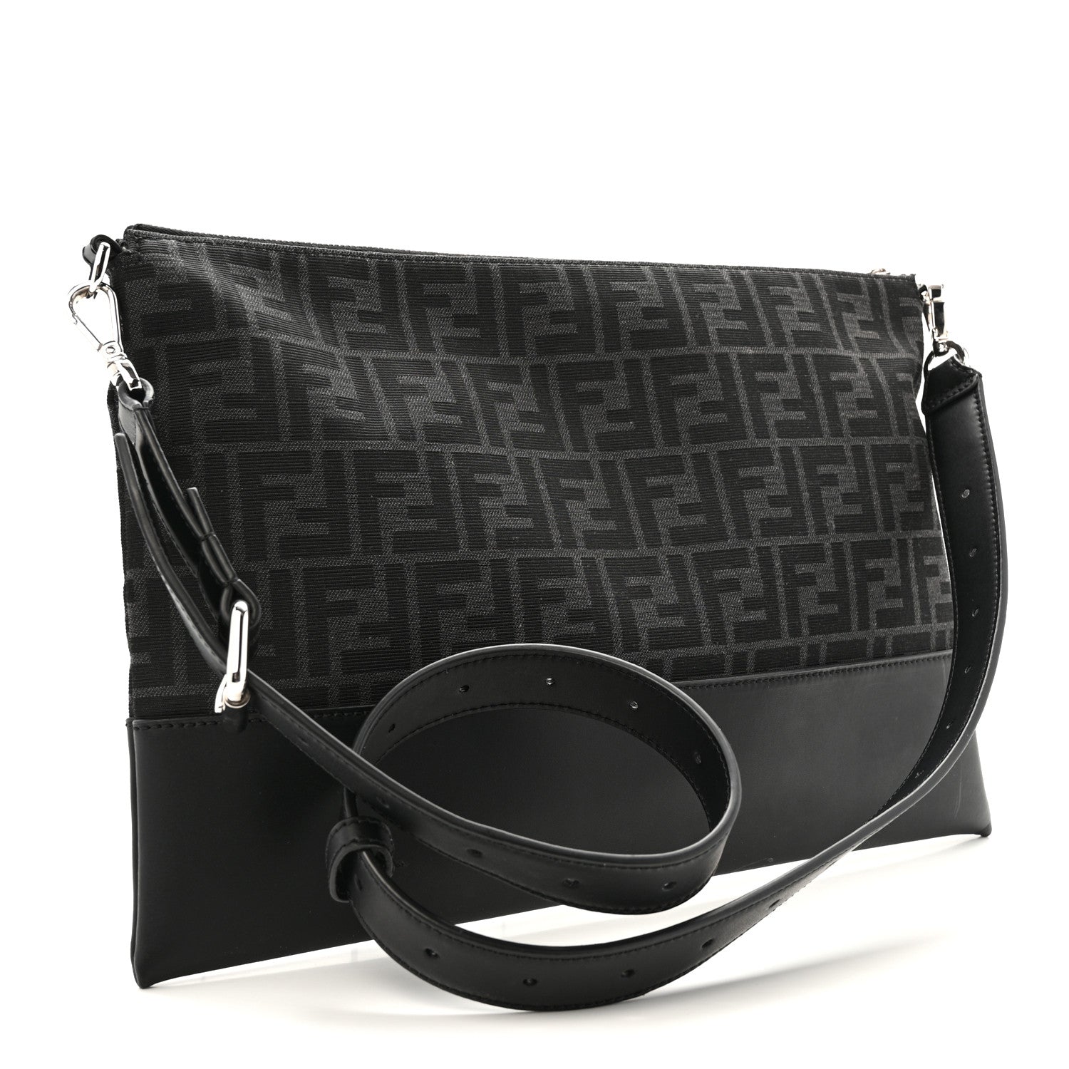 Vitello King Fabric Jacquard FF 1974 Messenger Black