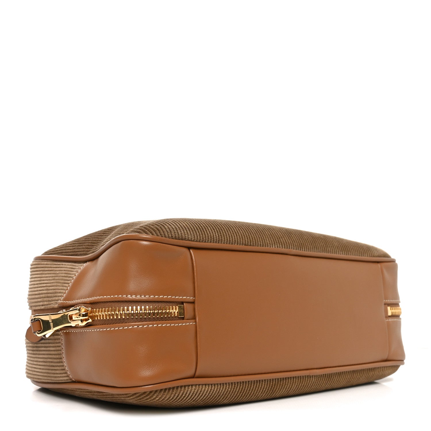 Velluto Righe Large Beau Top Handle Bag Cannella