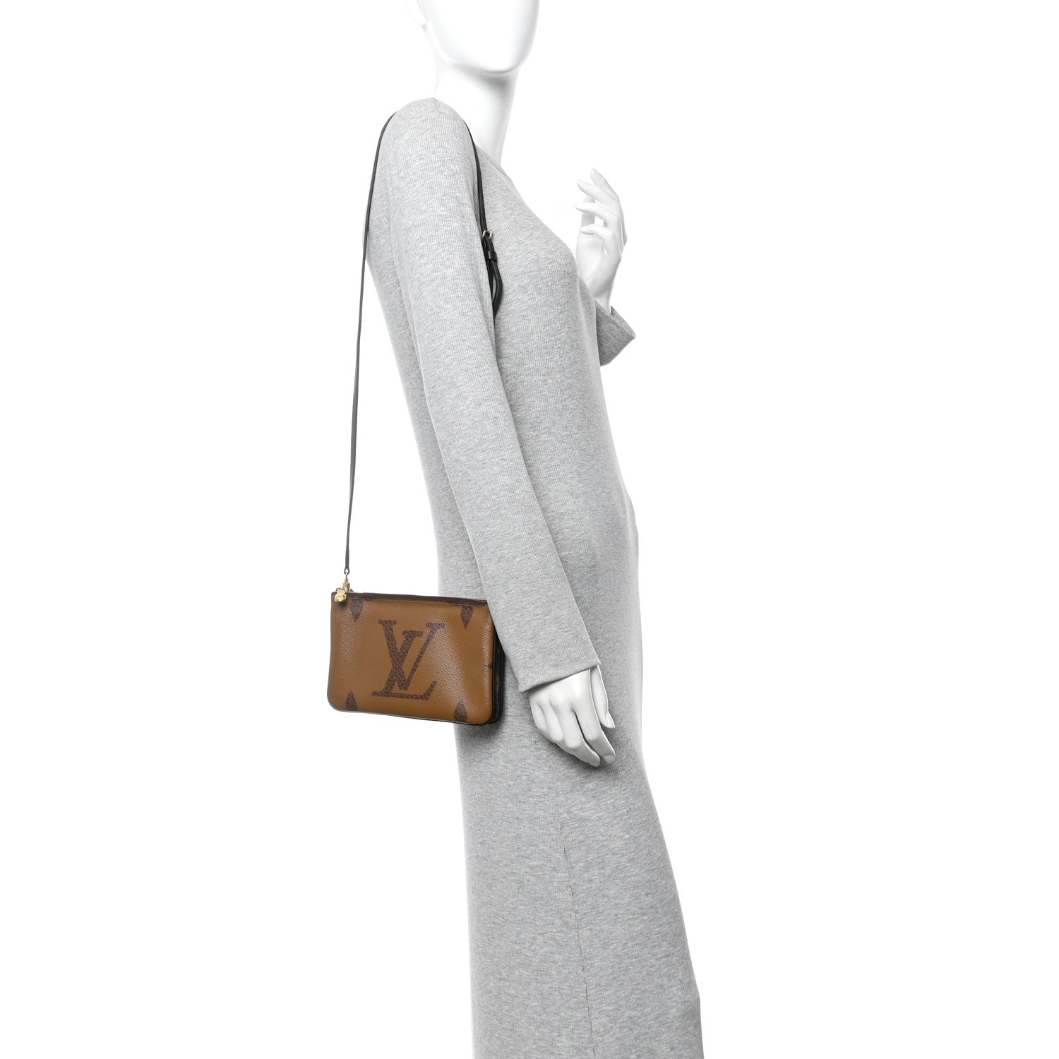 Reverse Monogram Giant Double Zip Pochette